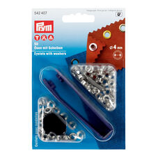 Eyelets 4 mm, silver